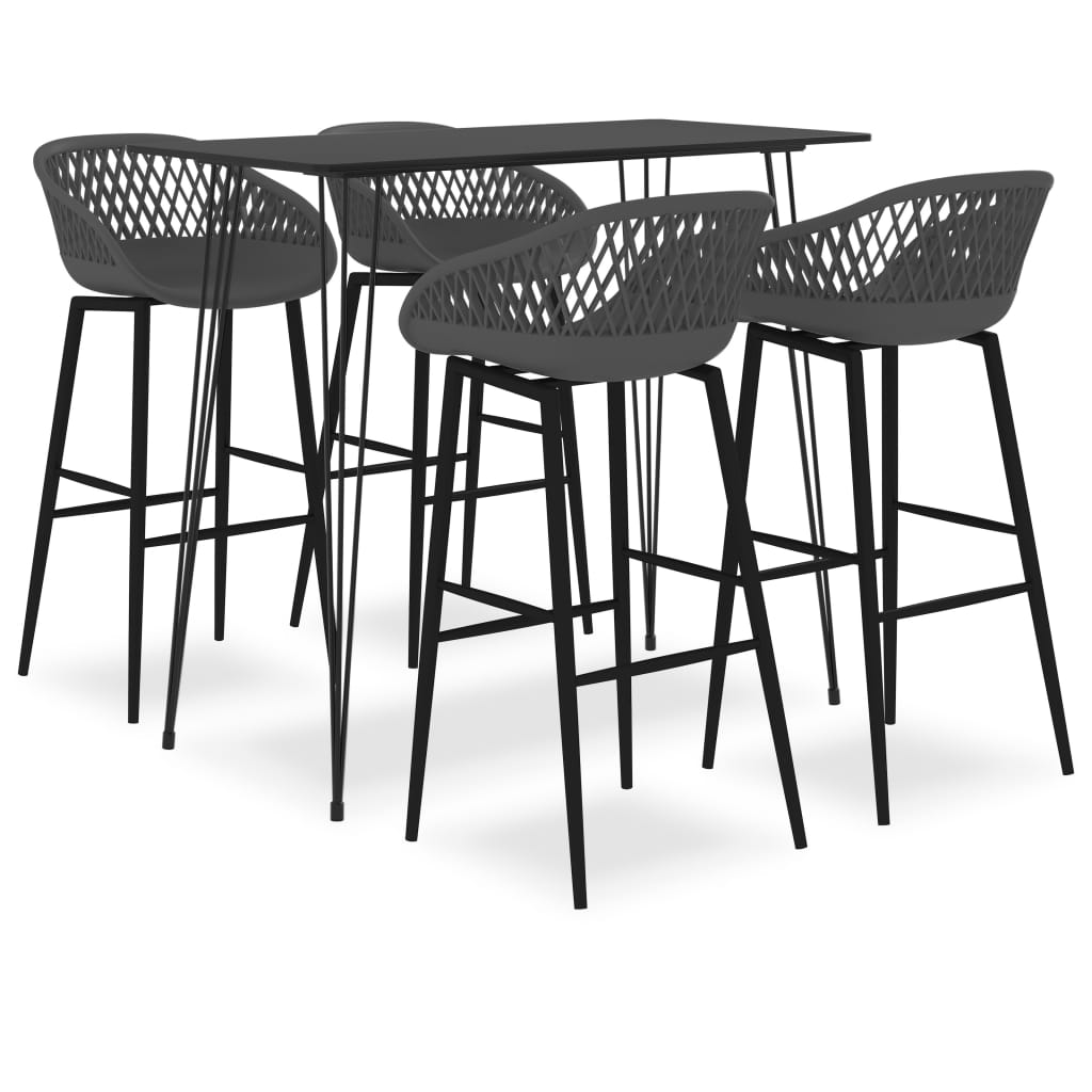 Ensemble de bar 5 pcs Noir et gris - XIOS