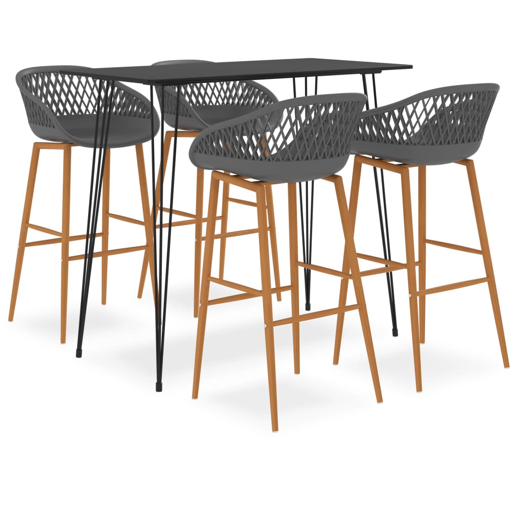 Ensemble de bar 5 pcs Noir et gris - XIOS