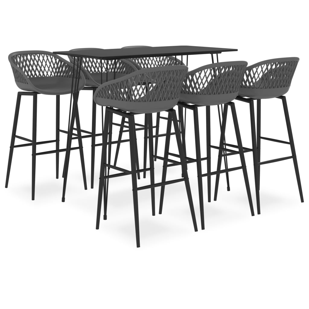 Ensemble de bar 7 pcs Noir et gris - XIOS