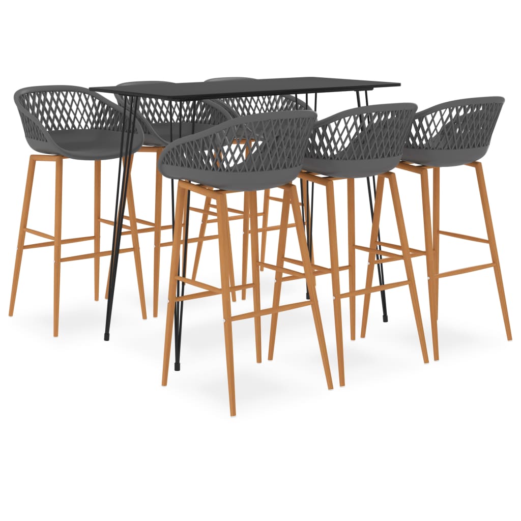 Ensemble de bar 7 pcs Noir et gris - XIOS
