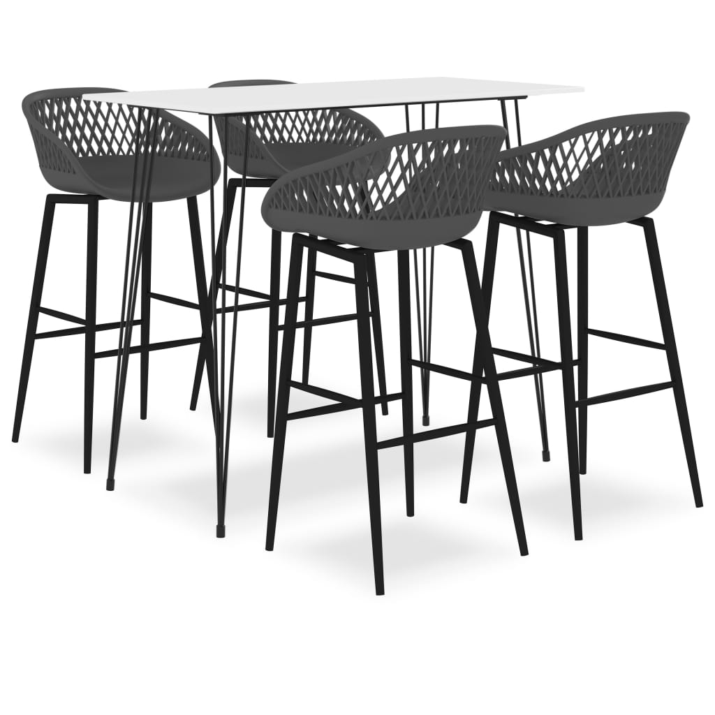 Ensemble de bar 5 pcs Blanc et gris - XIOS