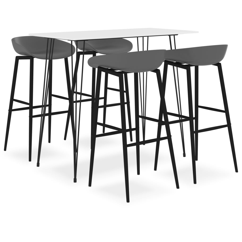 Ensemble de bar 5 pcs Blanc et gris - XIOS