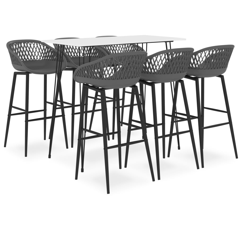 Ensemble de bar 7 pcs Blanc et gris - XIOS