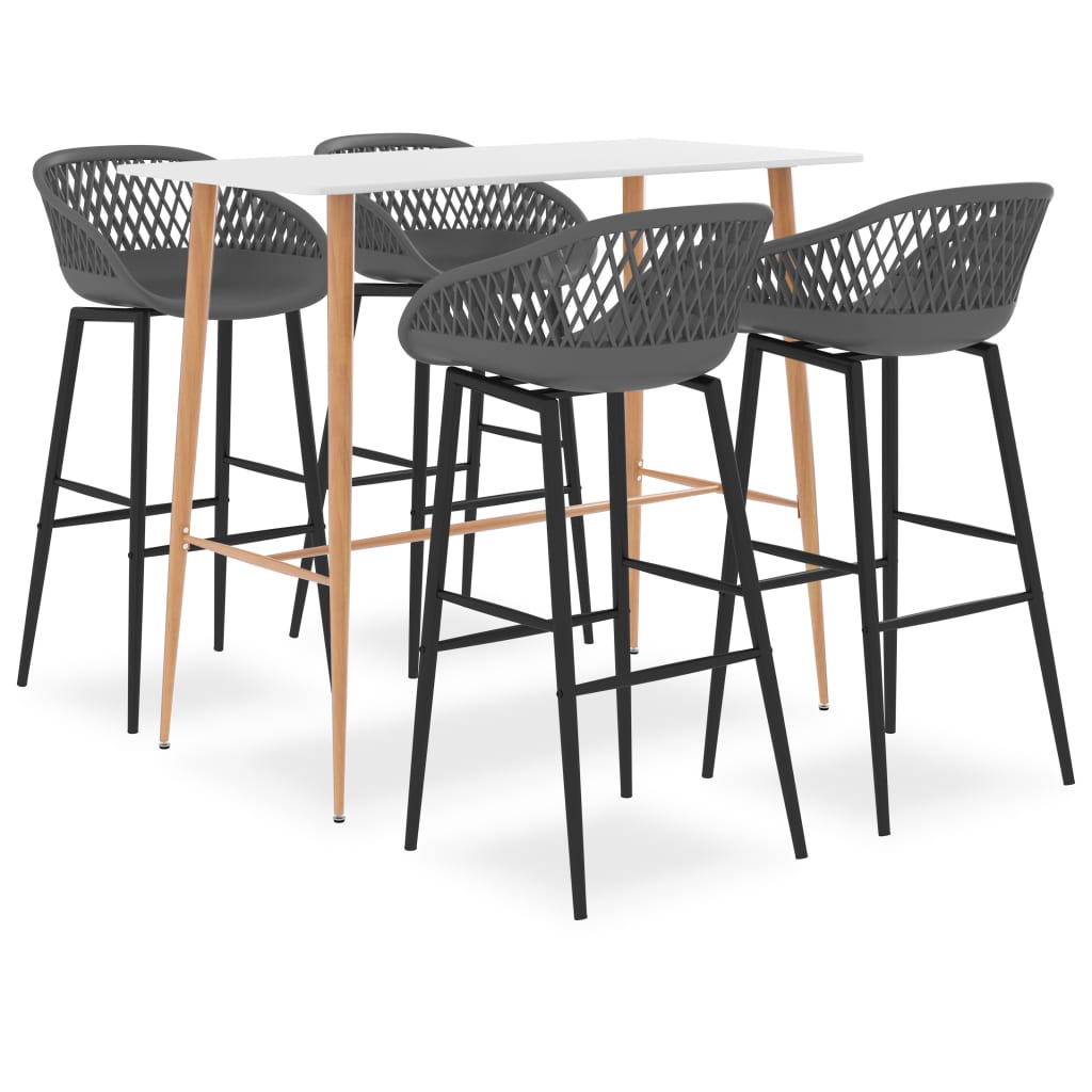 Ensemble de bar 5 pcs Blanc et gris - XIOS
