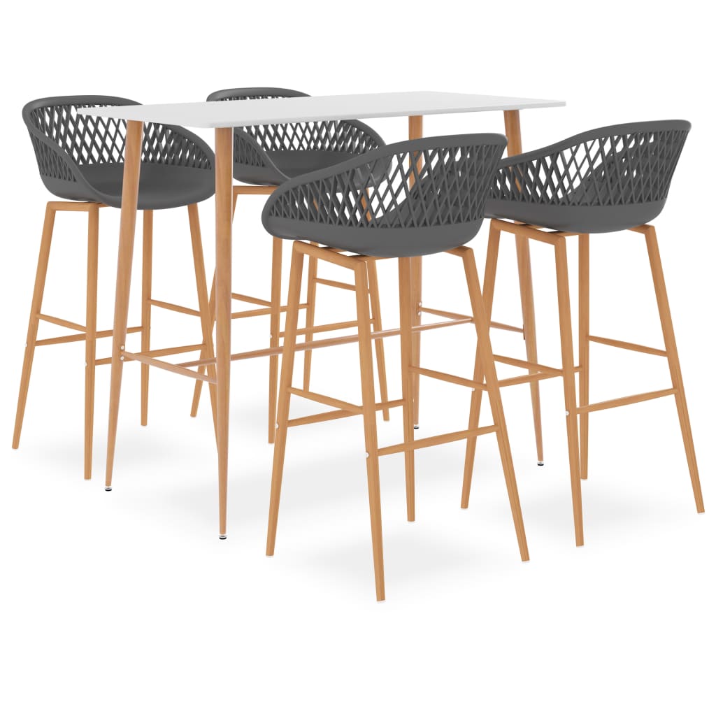 Ensemble de bar 5 pcs Blanc et gris - XIOS