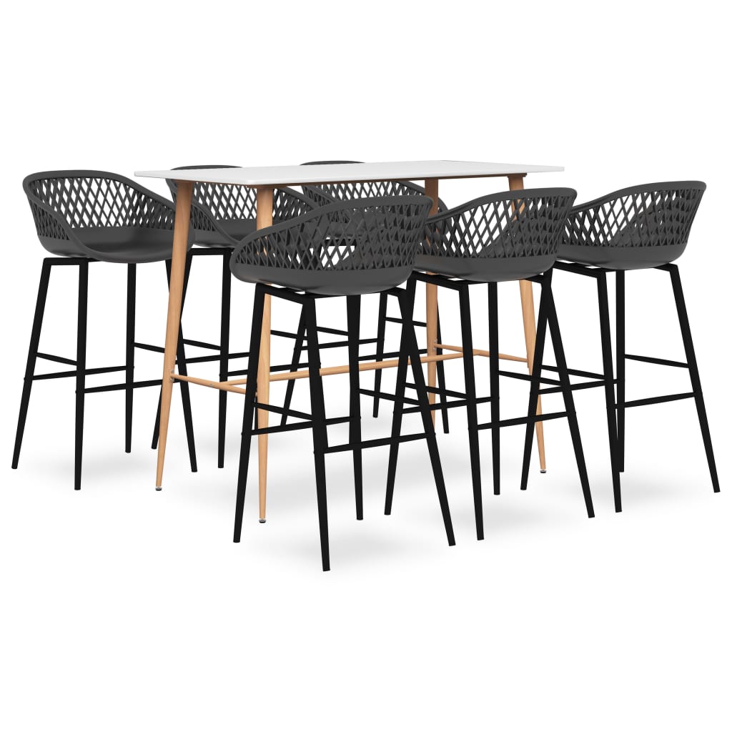 Ensemble de bar 7 pcs Blanc et gris - XIOS