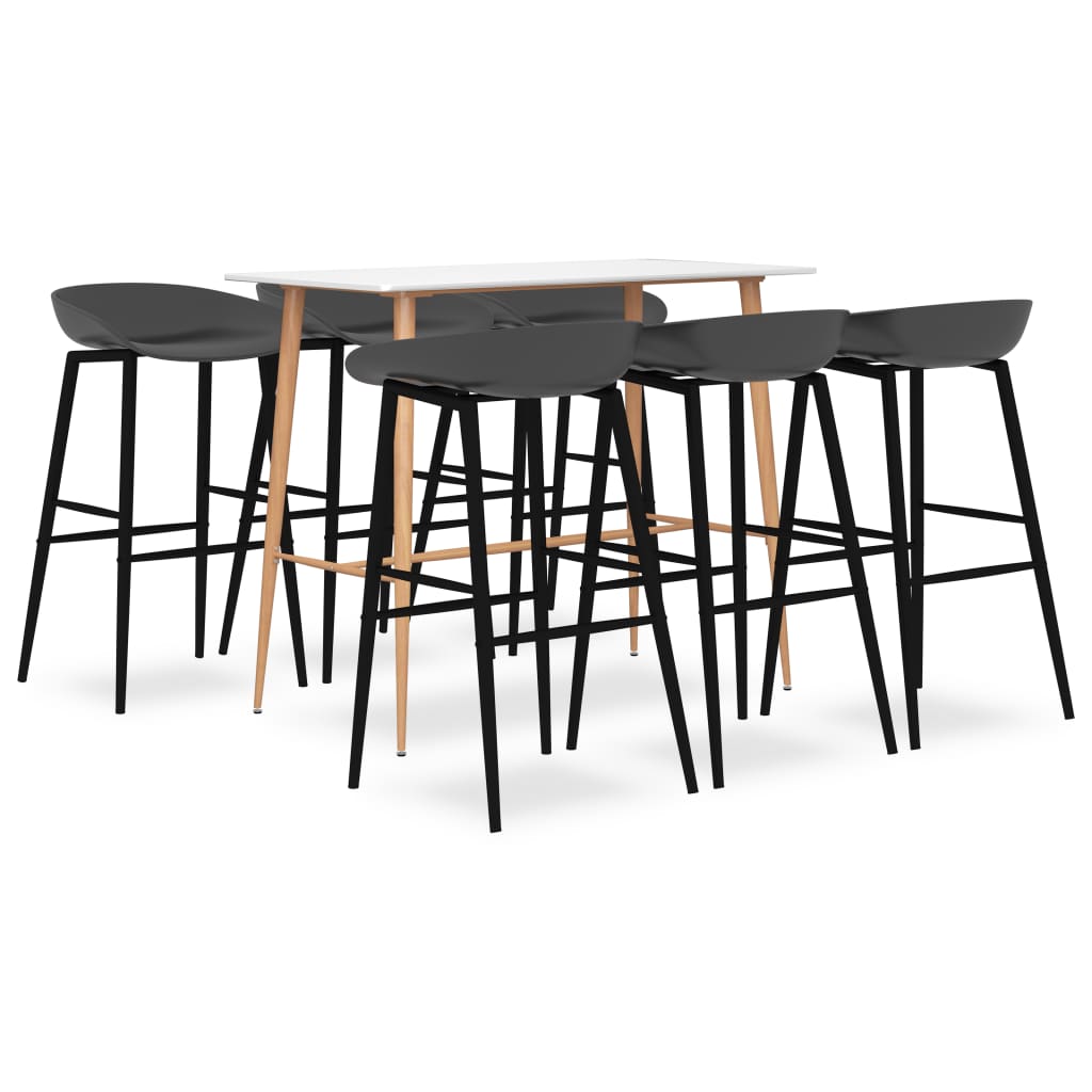 Ensemble de bar 7 pcs Blanc et gris - XIOS