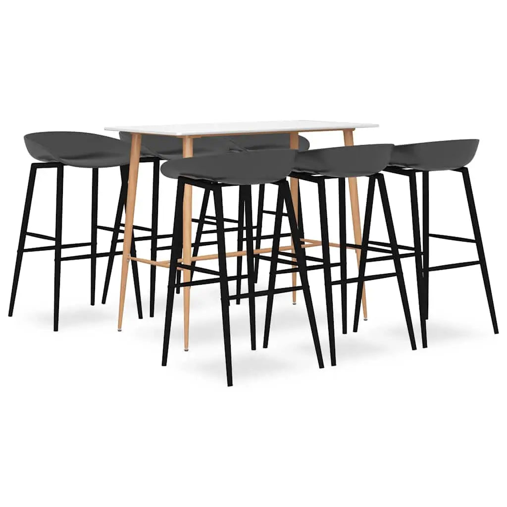Ensemble de bar 7 pcs Blanc et gris - XIOS