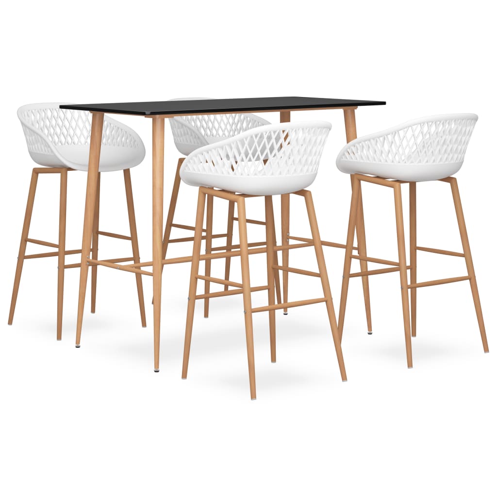 Ensemble de bar 5 pcs Noir et blanc
