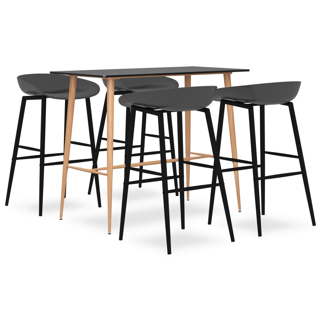 Ensemble de bar 5 pcs Noir et gris - XIOS