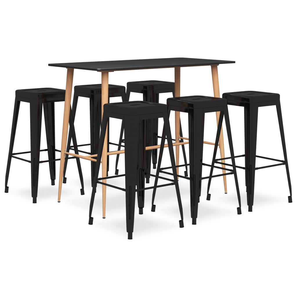 Ensemble de bar 7 pcs Noir