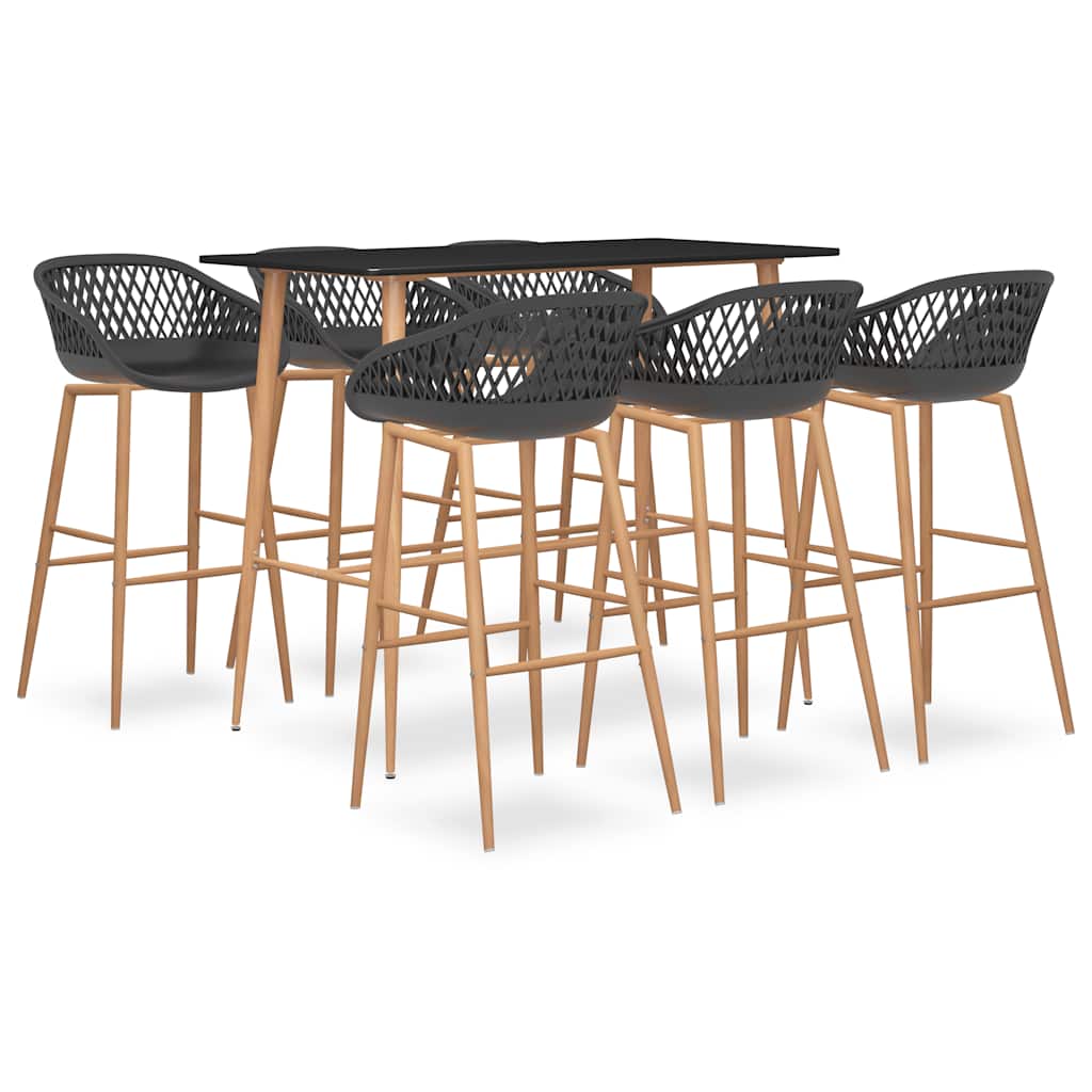 Ensemble de bar 7 pcs Noir et gris - XIOS