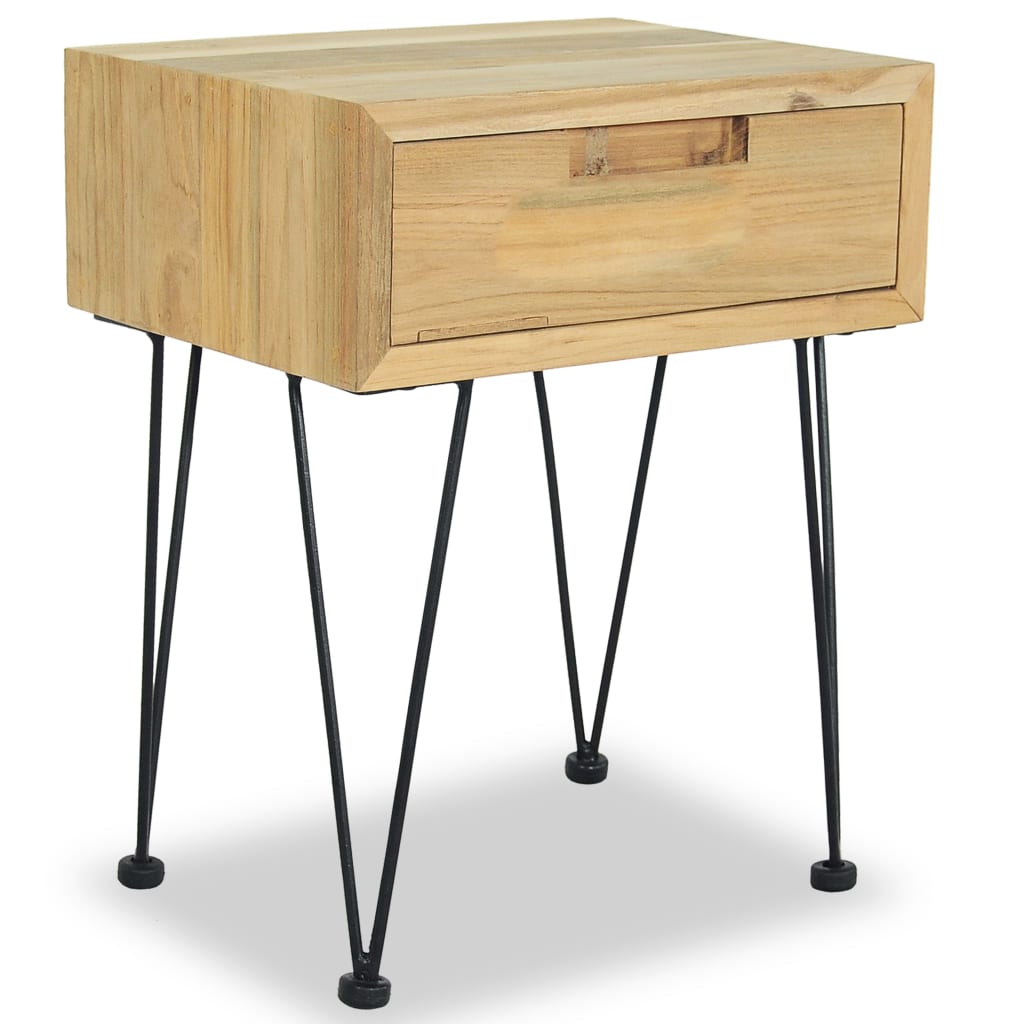 Tables de chevet 2 pcs 40x30x50 cm teck massif