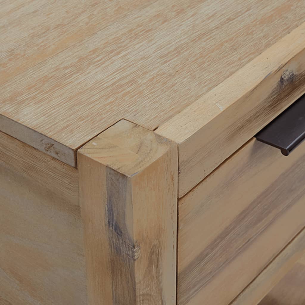 Tables de chevet avec tiroirs 2 pcs 40x30x48 cm Acacia solide - XIOS