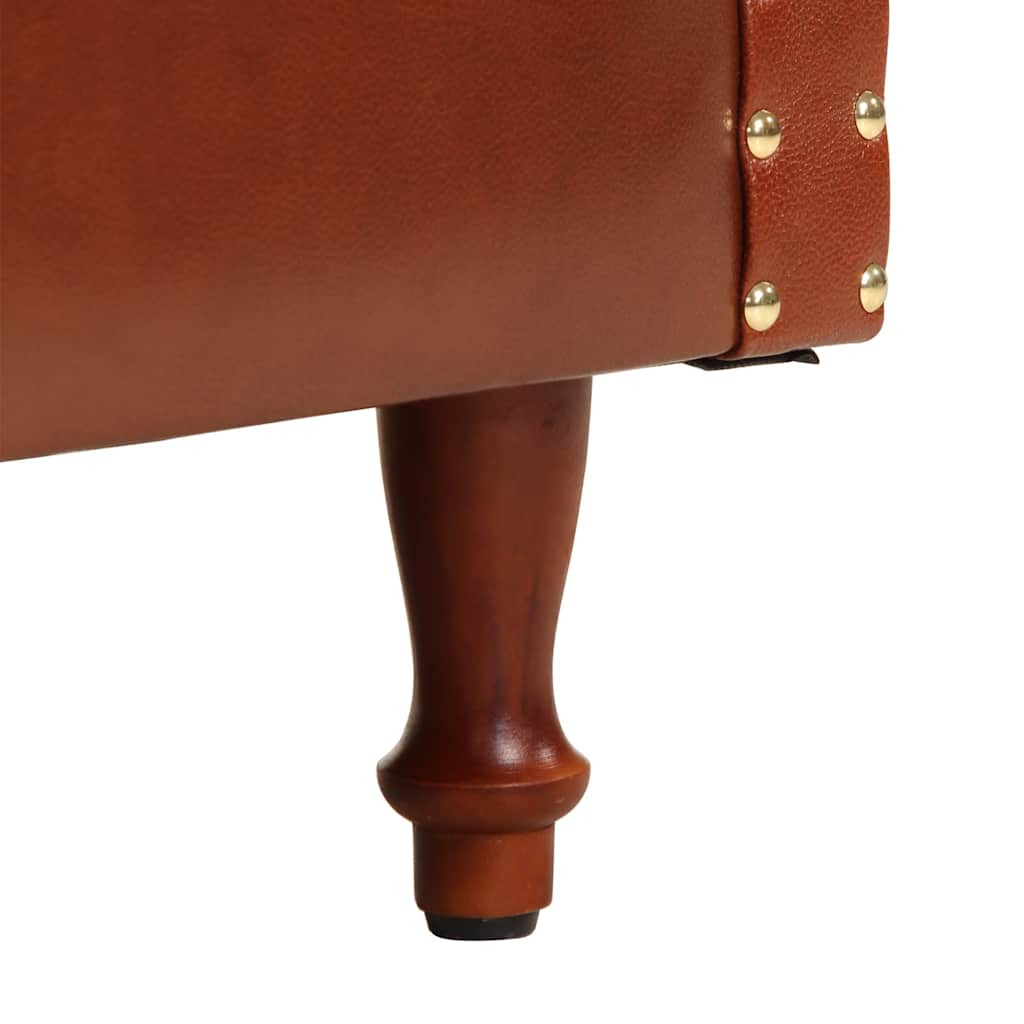 Chaise cabriolet marron cuir véritable - XIOS