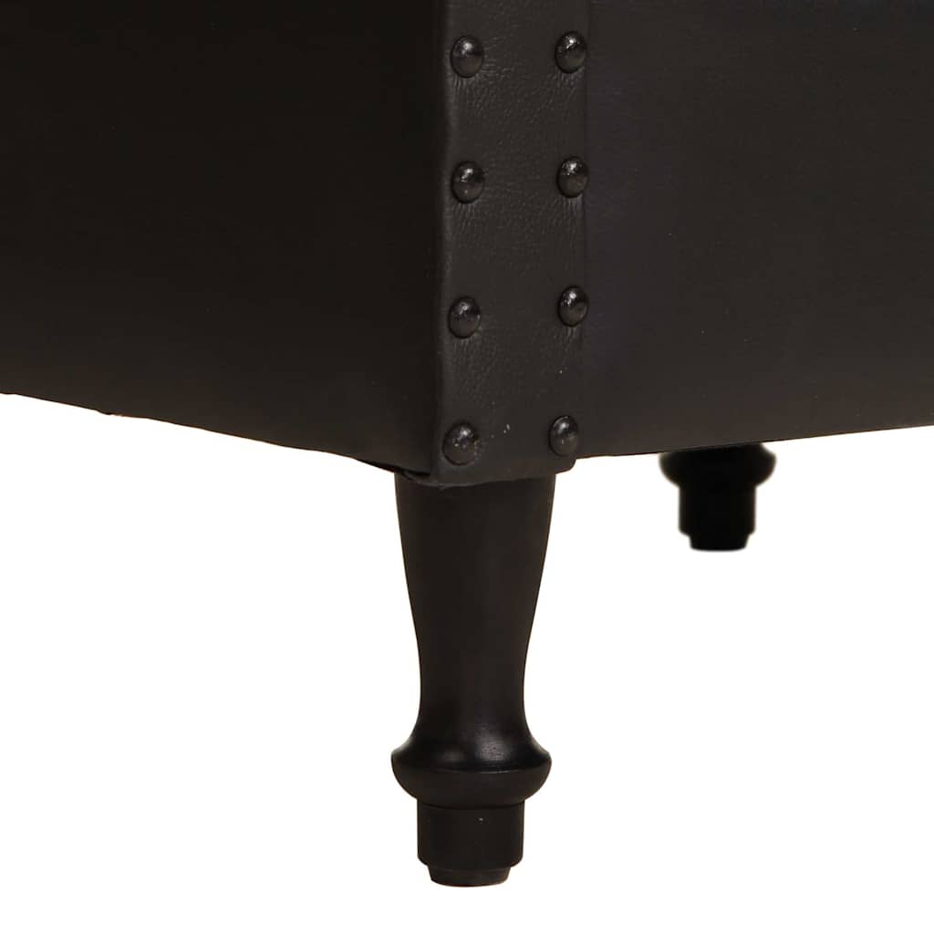 Chaise cabriolet noir cuir véritable - XIOS