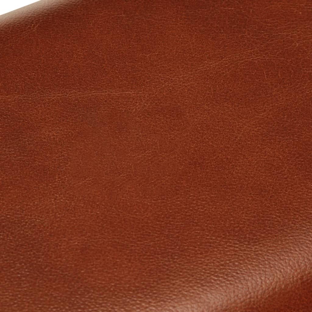 Banc saut de cheval 58 cm marron cuir véritable et manguier - XIOS