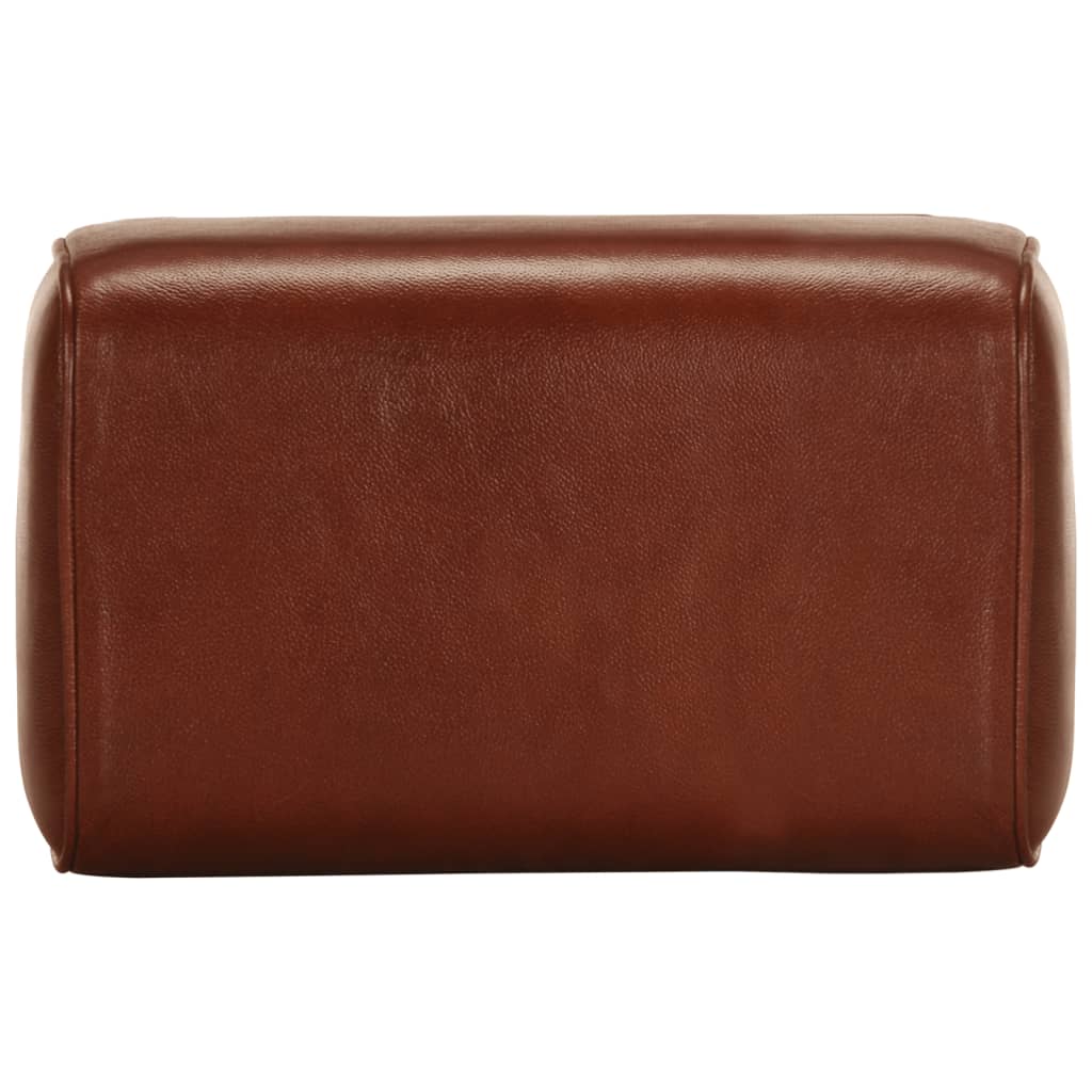 Banc saut de cheval 38 cm marron cuir véritable et manguier - XIOS