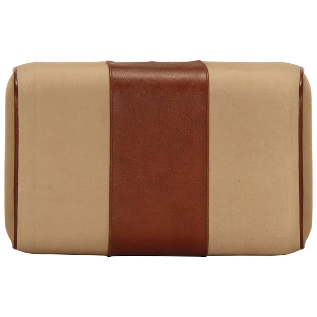 Banc saut de cheval 38 cm marron cuir véritable et manguier - XIOS