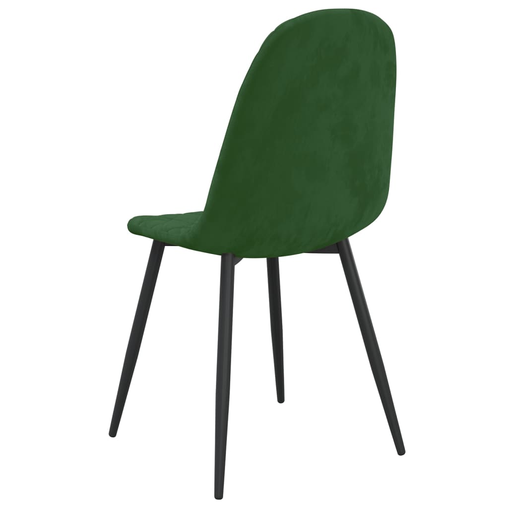 Chaises à manger lot de 2 Vert foncé Velours - XIOS
