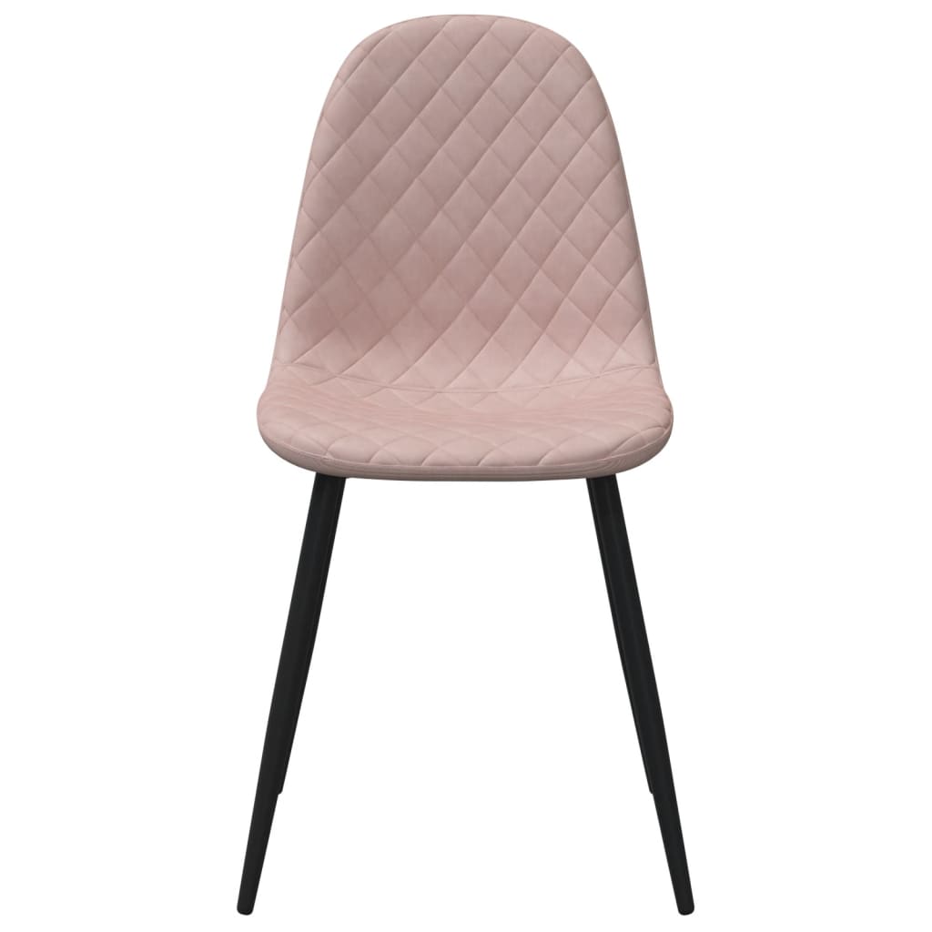 Chaises à manger lot de 2 rose velours - XIOS