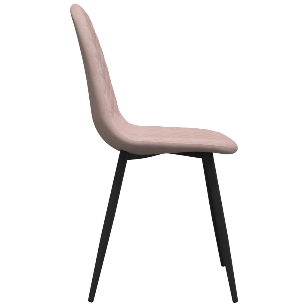 Chaises à manger lot de 2 rose velours - XIOS