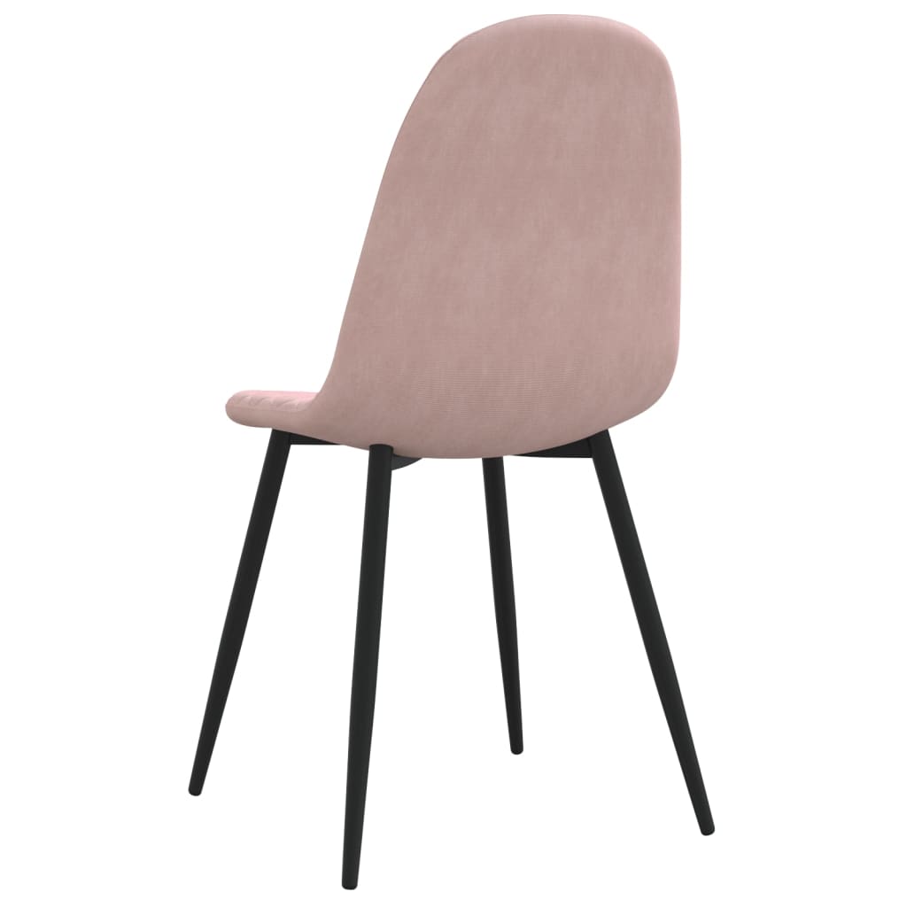 Chaises à manger lot de 2 rose velours - XIOS