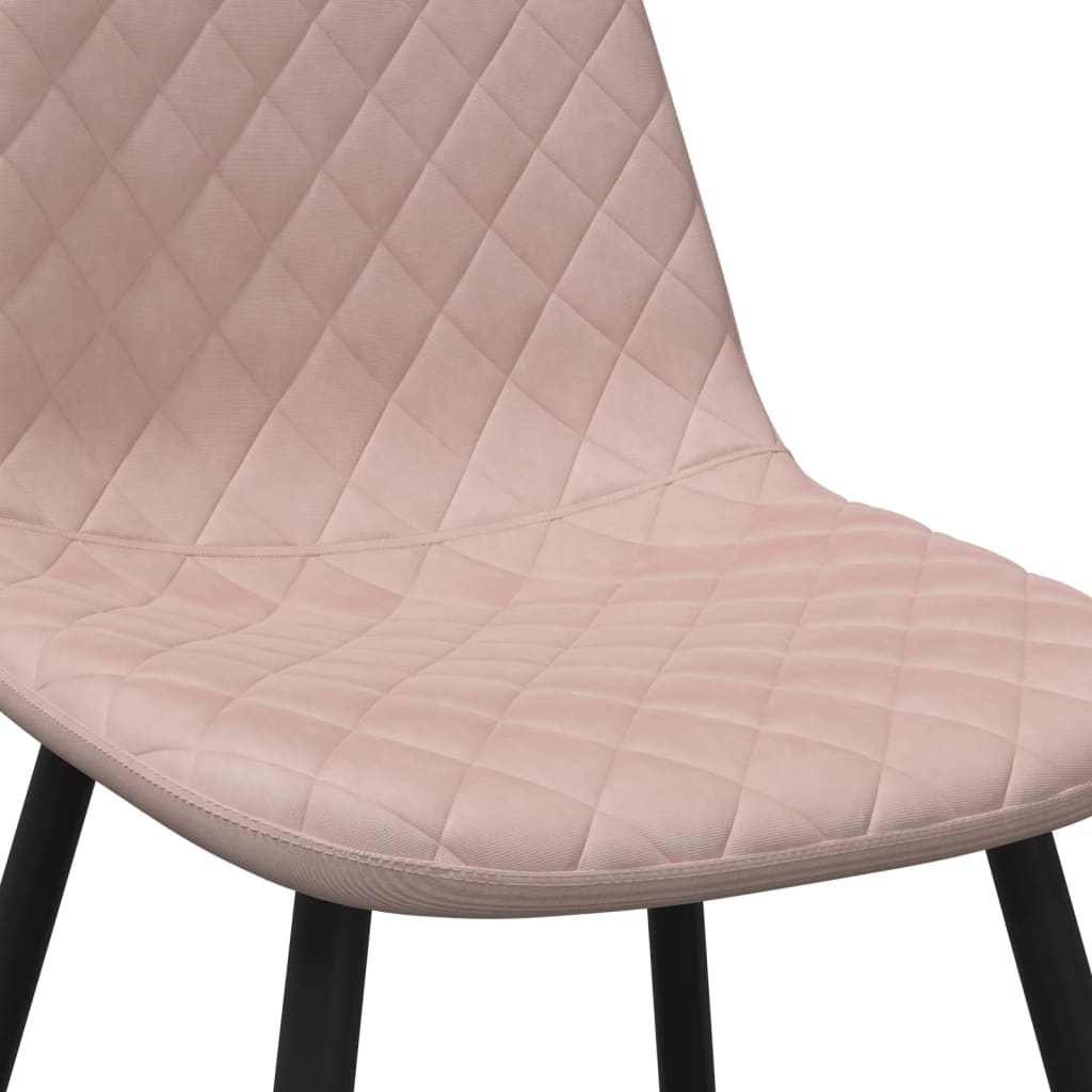 Chaises à manger lot de 2 rose velours - XIOS