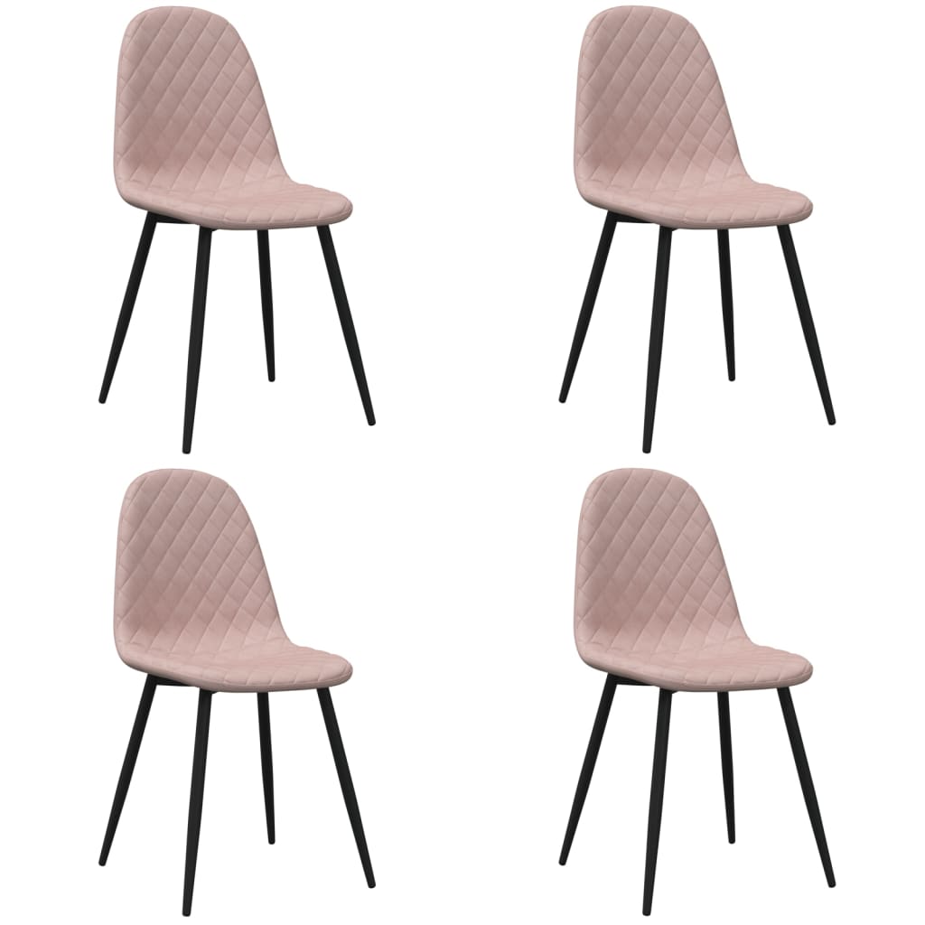 Chaises à manger lot de 4 Rose Velours - XIOS