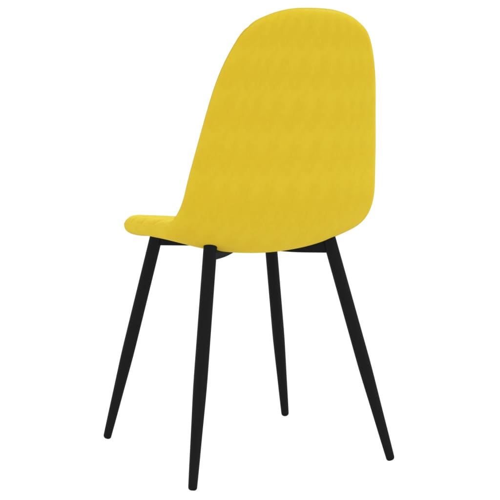 Chaises à manger lot de 4 Jaune moutarde Velours - XIOS