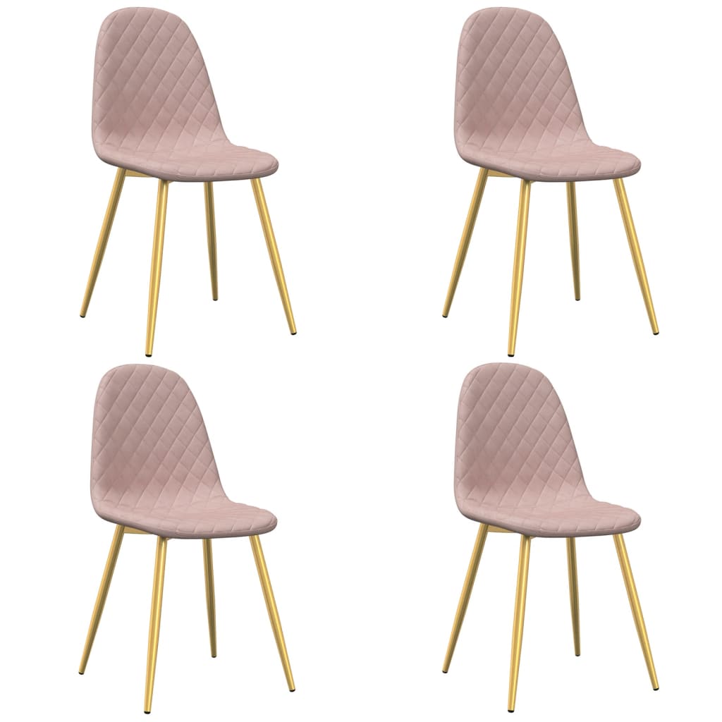 Chaises à manger lot de 4 Rose Velours - XIOS