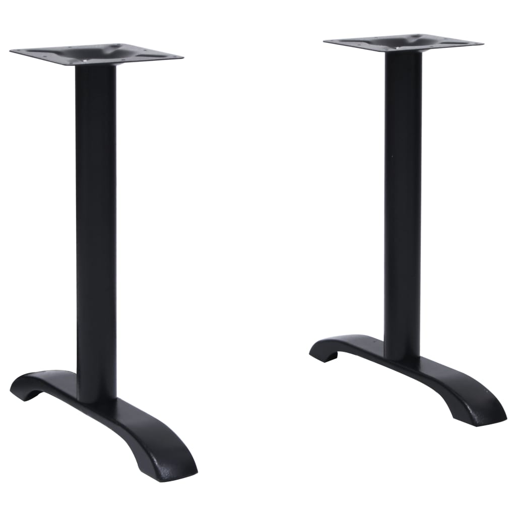 Pieds de table de bistro 2 pcs noir 61x8x72 cm fonte - XIOS
