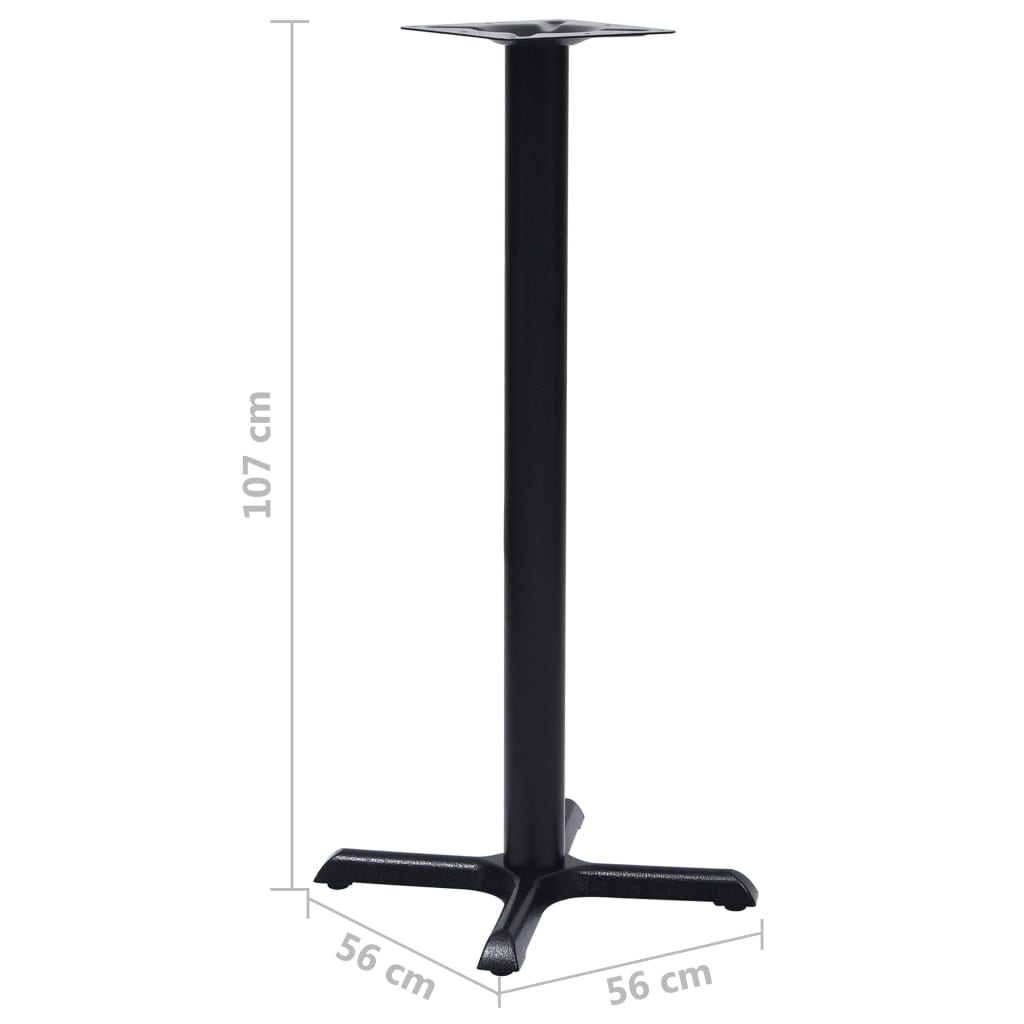 Pied de table de bistro Noir 56x56x107 cm Fonte - XIOS