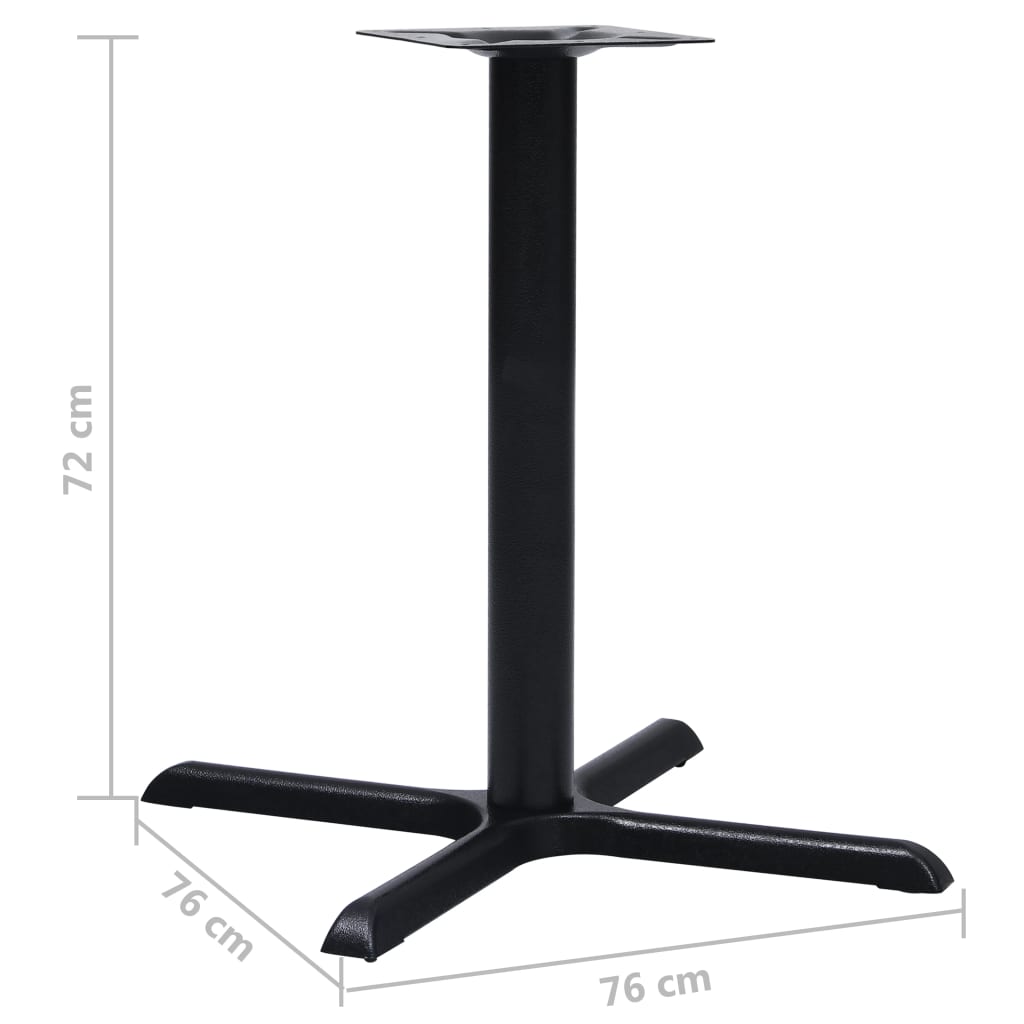 Pied de table de bistro noir 76x76x72 cm fonte - XIOS