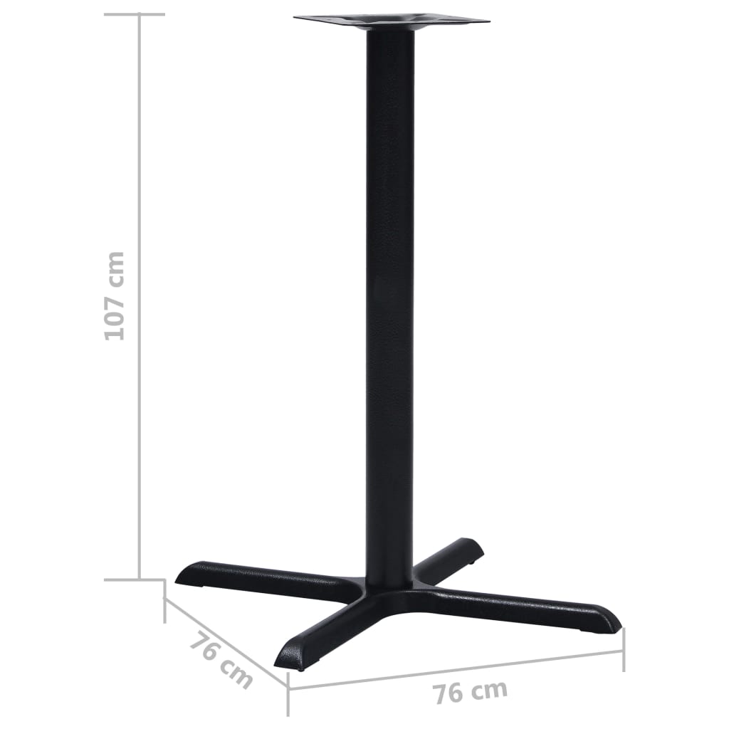 Pied de table de bistro Noir 76x76x107 cm Fonte - XIOS
