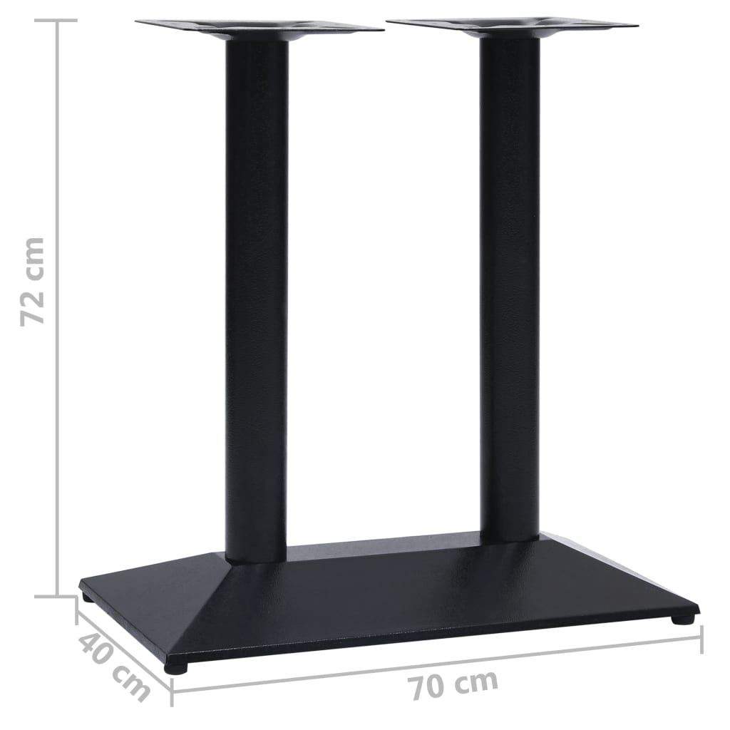 Pied de table de bistro noir 70x40x72 cm fonte - XIOS