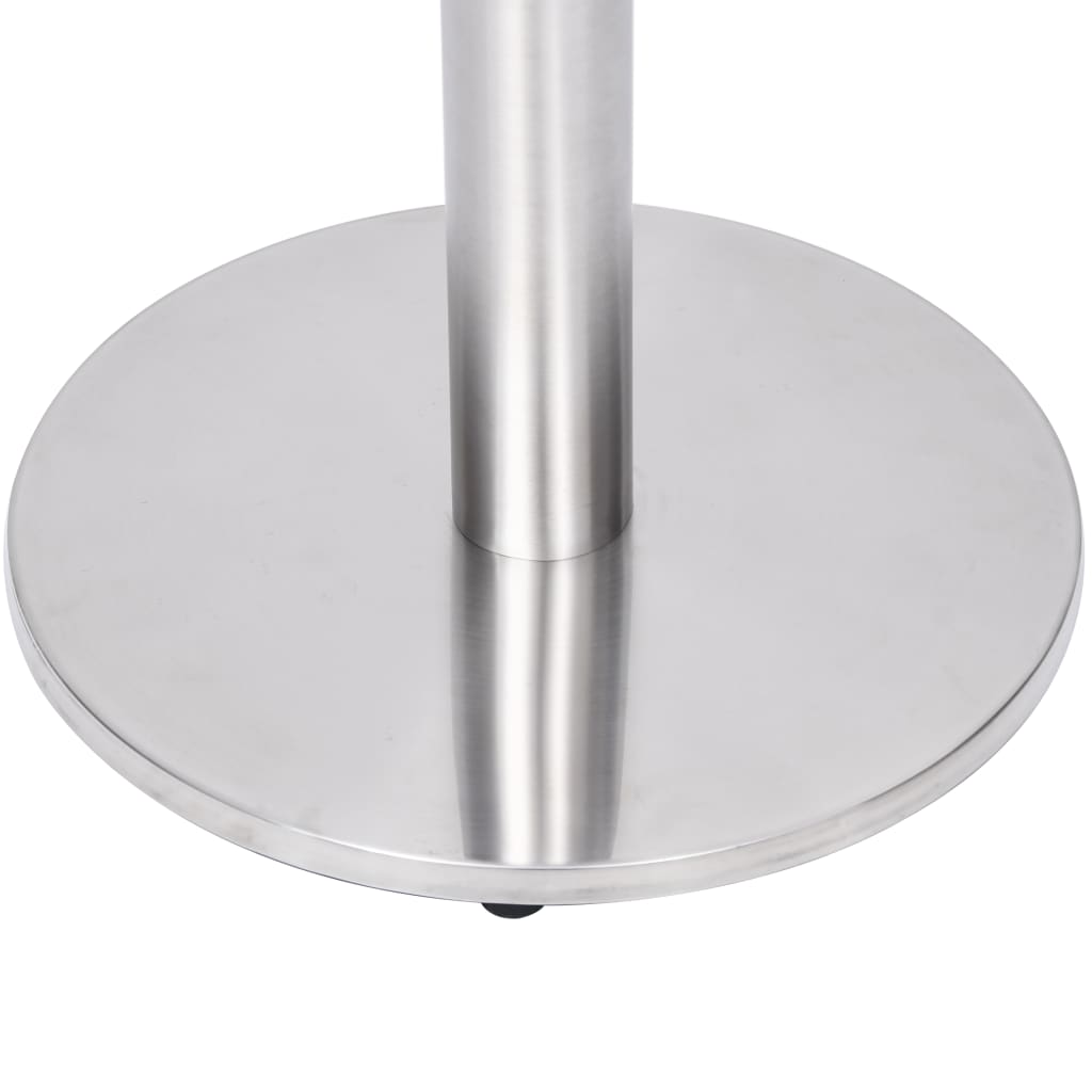 Pied de table de bistro argenté Ø45x72 cm acier inoxydable - XIOS