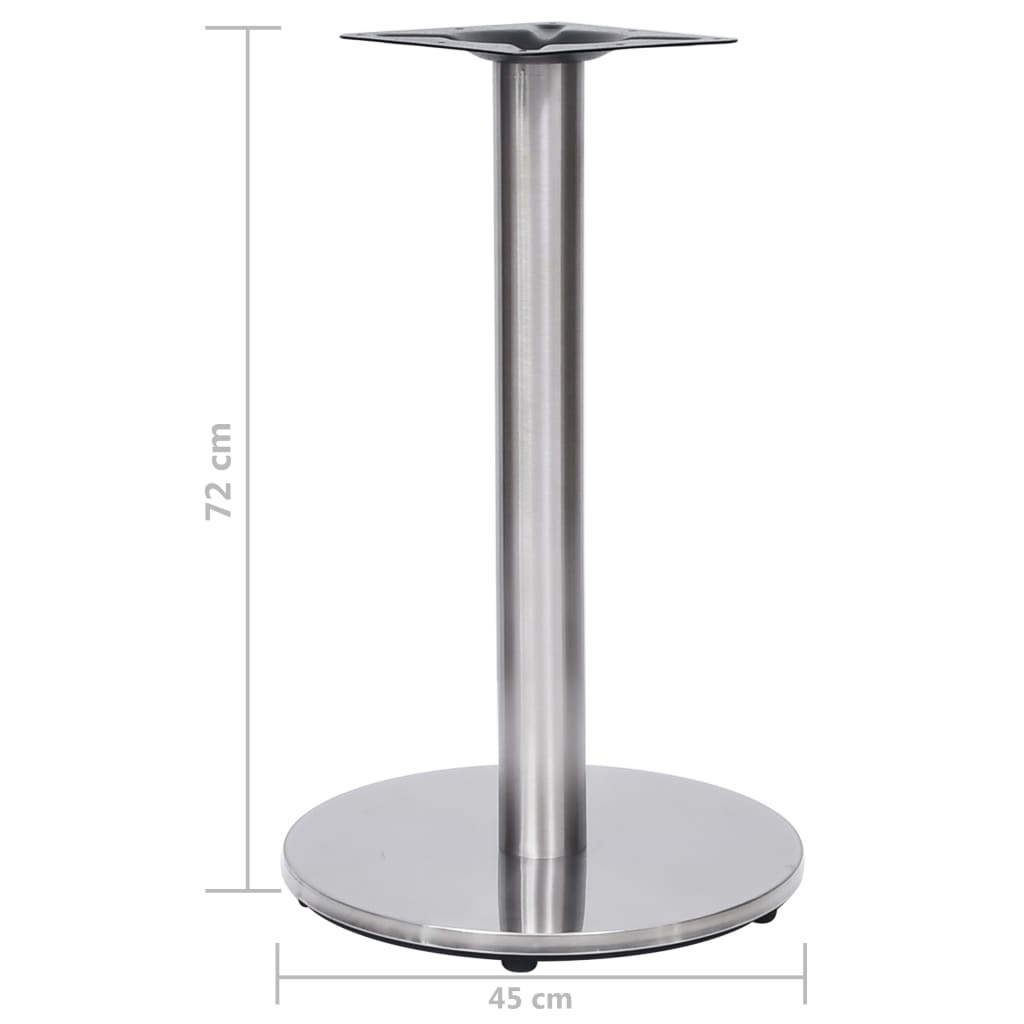Pied de table de bistro argenté Ø45x72 cm acier inoxydable - XIOS