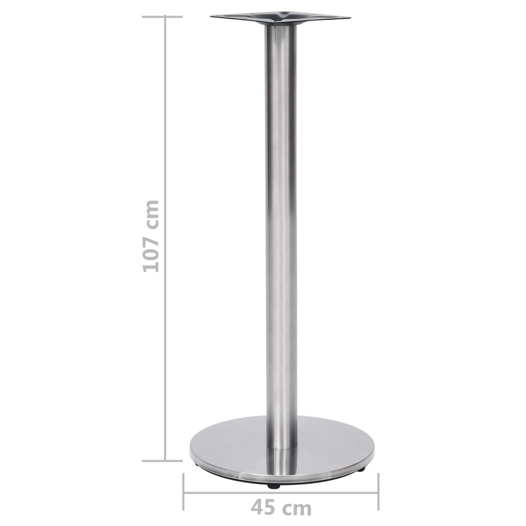 Pied de table de bistro Argenté Ø45x107 cm Acier inoxydable - XIOS