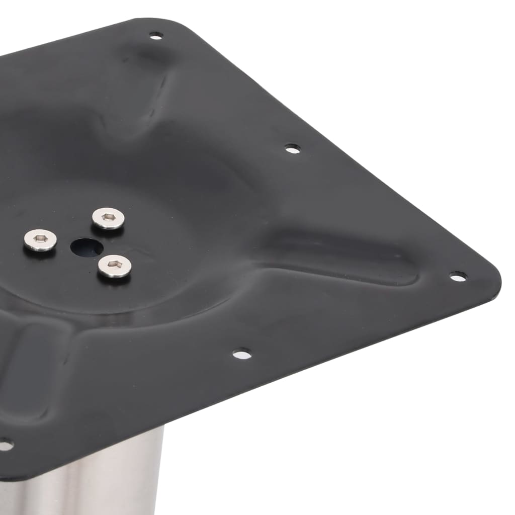 Pied de table de bistro Argenté 70x40x72 cm Acier inoxydable - XIOS