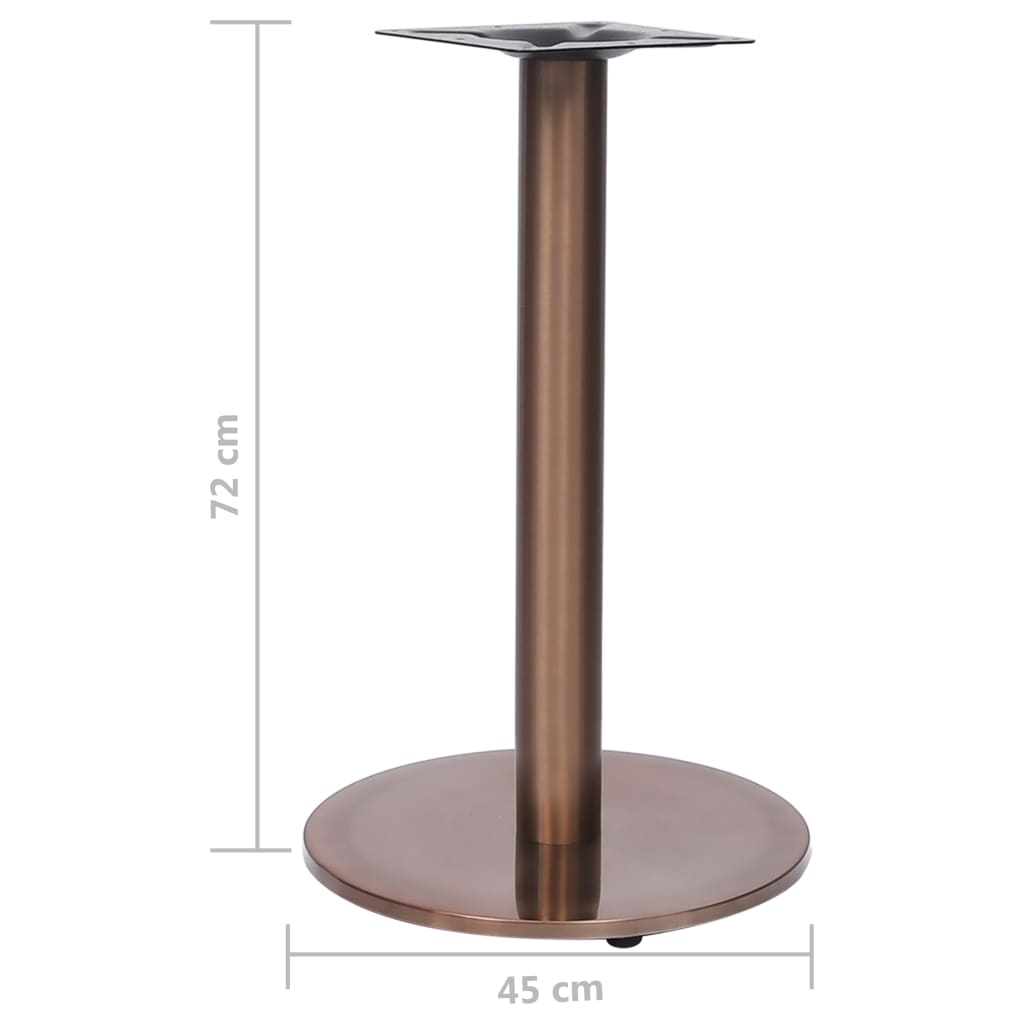 Pied de table de bistro doré Ø45x72 cm acier inoxydable - XIOS