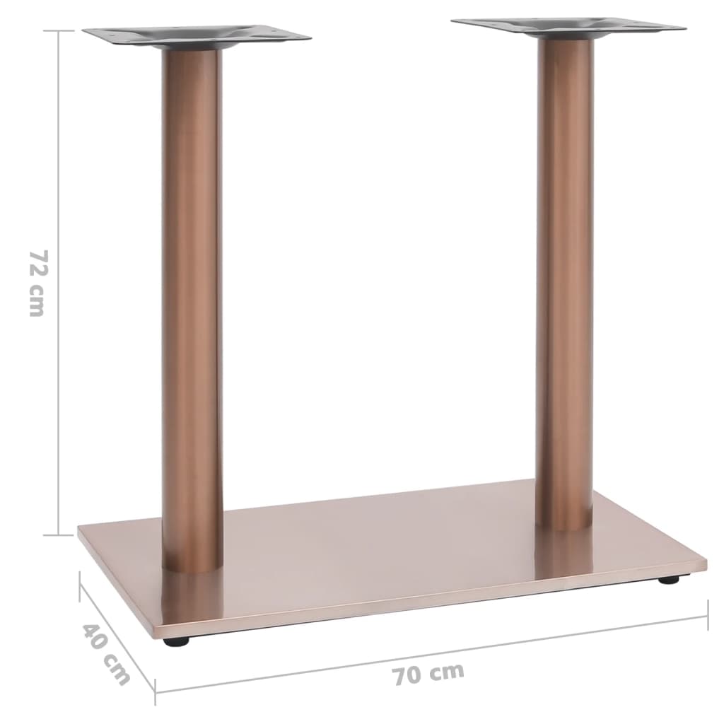Pied de table de bistro Laiton 70x40x72 cm Acier inoxydable - XIOS