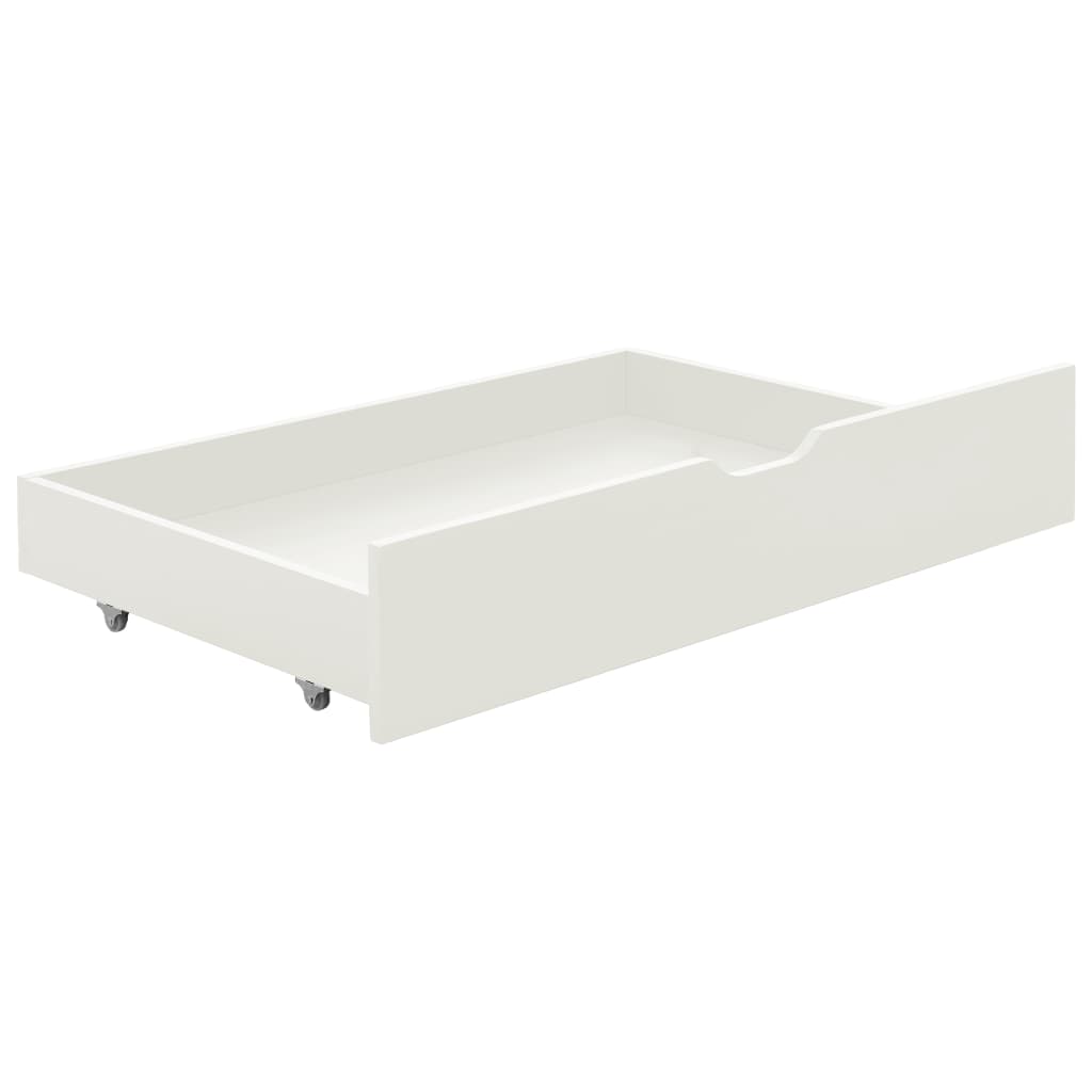 Cadre de lit avec 2 tiroirs sans matelas blanc 90x200 cm - XIOS