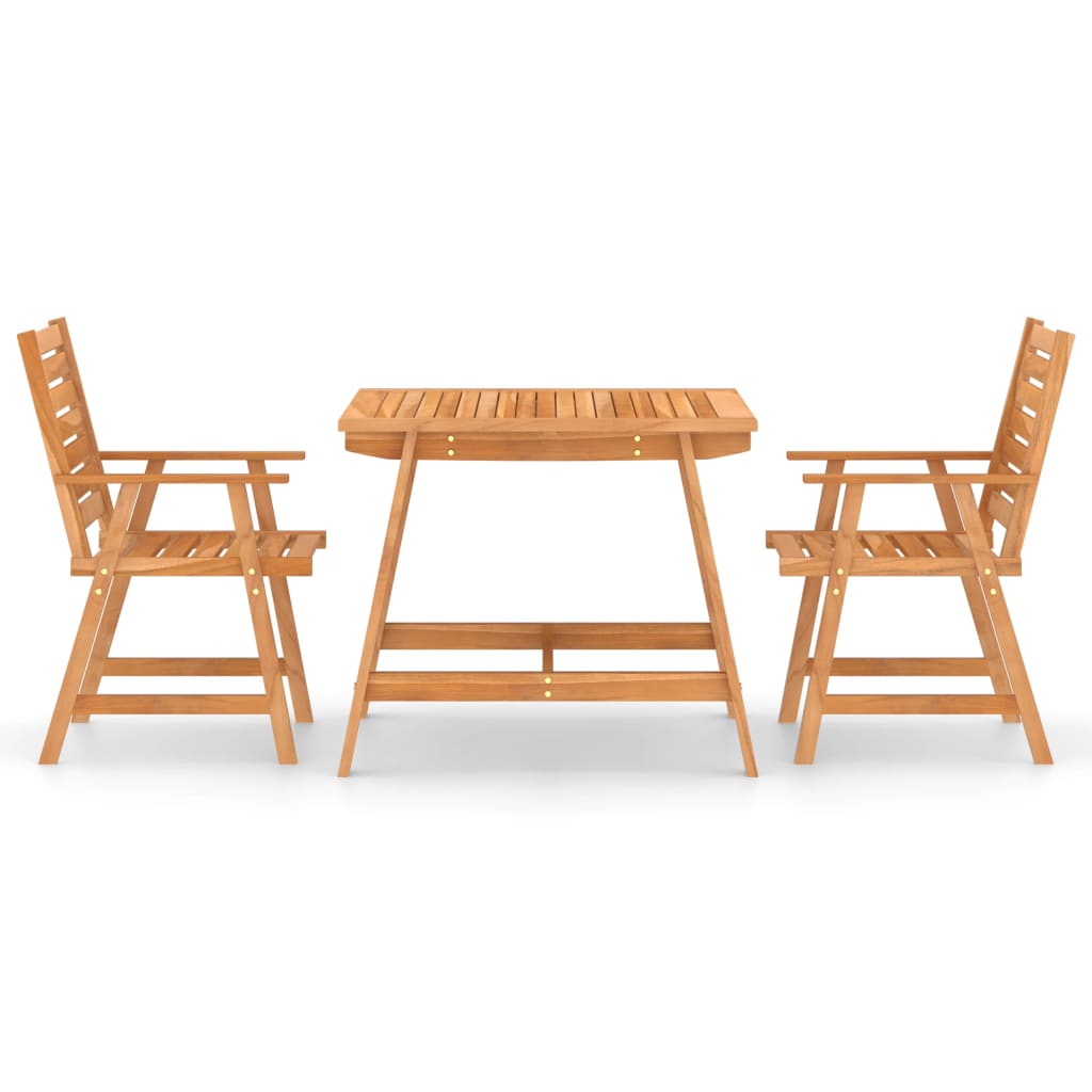 Ensemble à manger de jardin 3 pcs Bois d'acacia solide