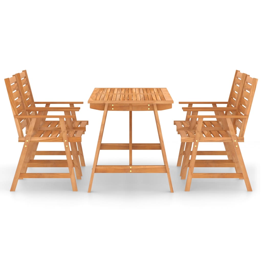 Ensemble à manger de jardin 5 pcs Bois d'acacia solide