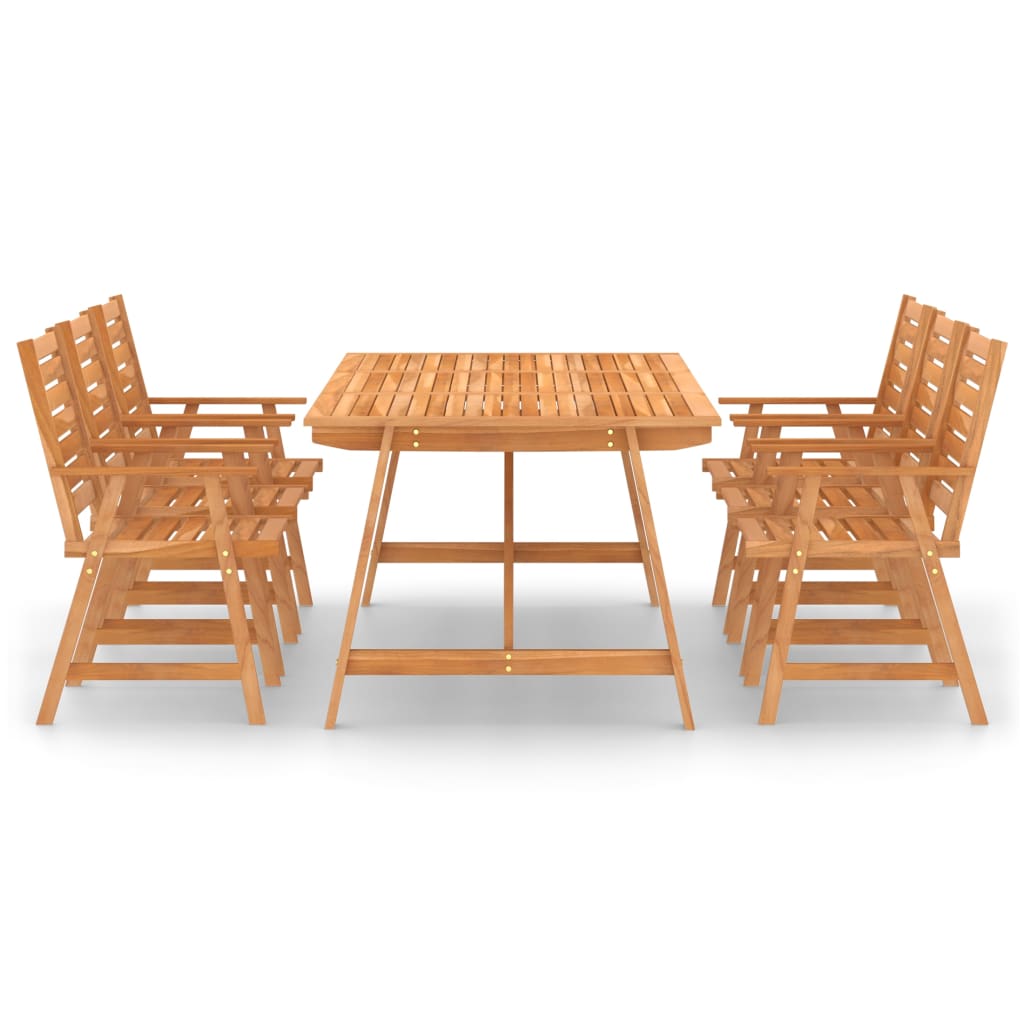 Ensemble à manger de jardin 7 pcs Bois d'acacia solide