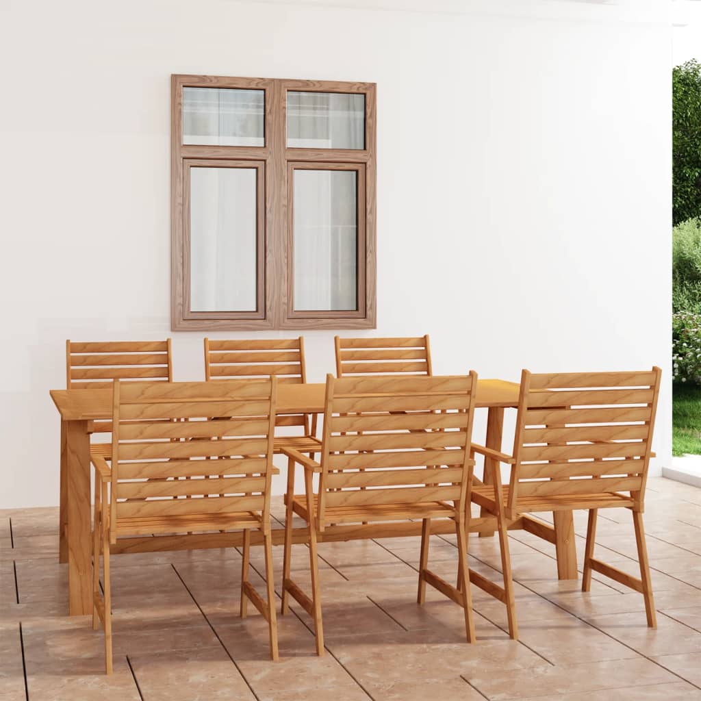 Ensemble à manger de jardin 7 pcs Bois d'acacia solide