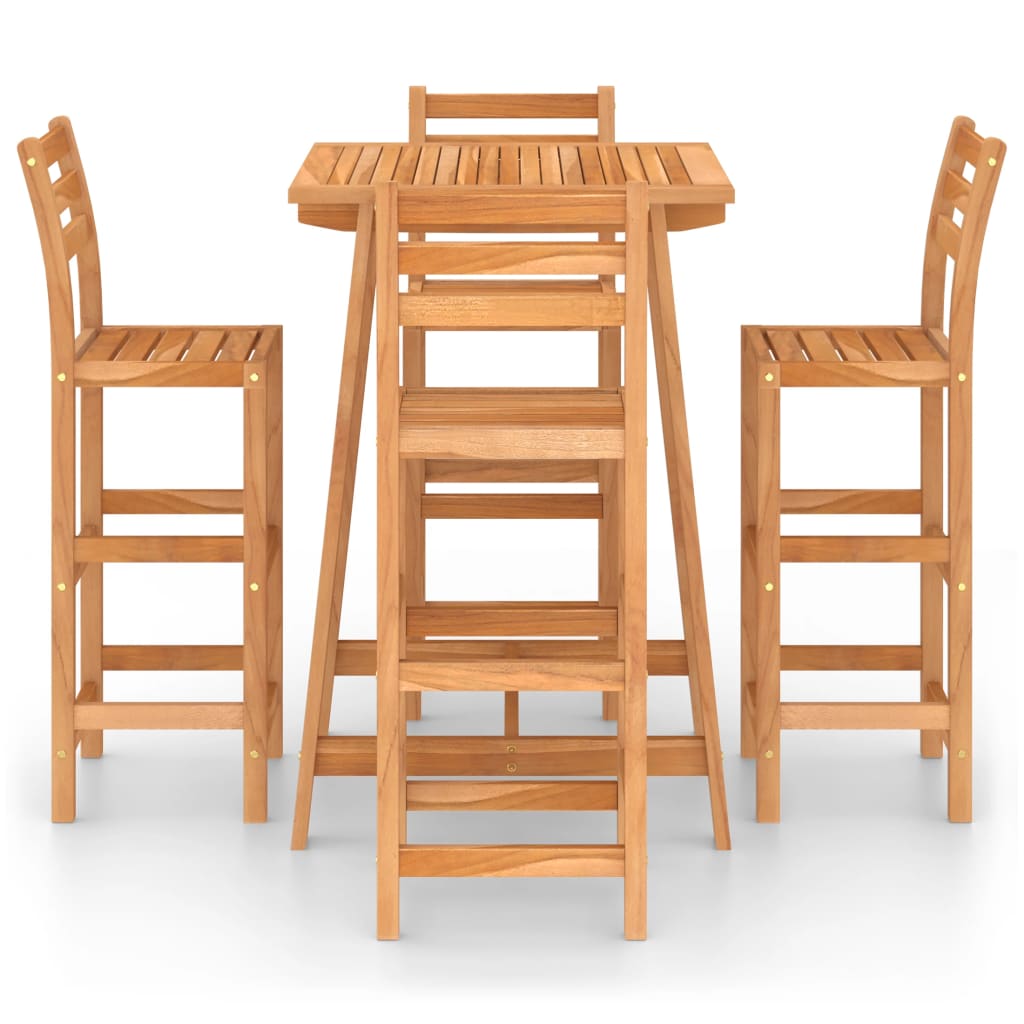 Ensemble de bar d'extérieur 5 pcs Bois d'acacia massif