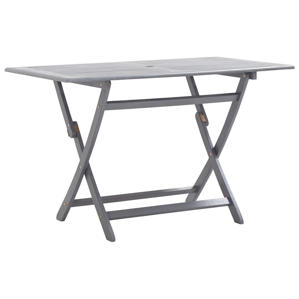Ensemble à manger de jardin 5 pcs Bois d'acacia massif Gris