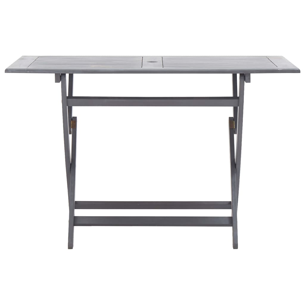 Ensemble à manger de jardin 7 pcs Bois d'acacia massif Gris - XIOS